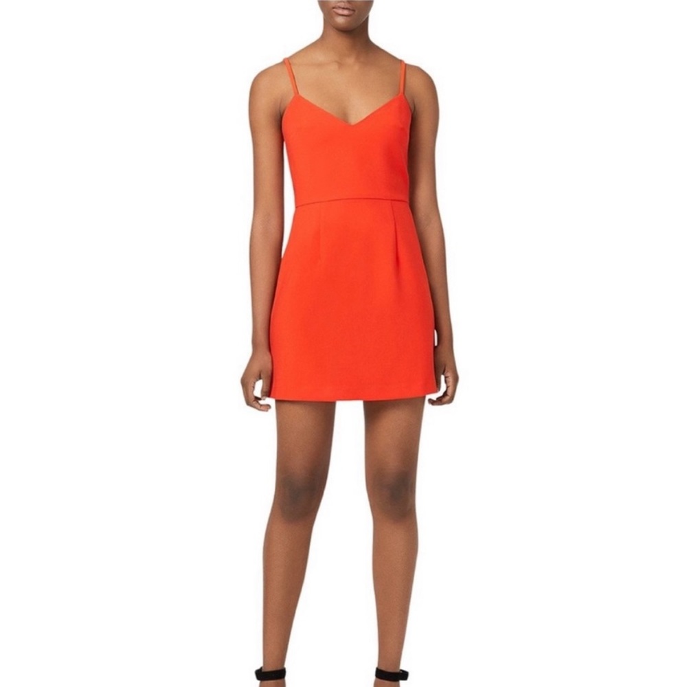 French Connection Red V-neck Mini Dress